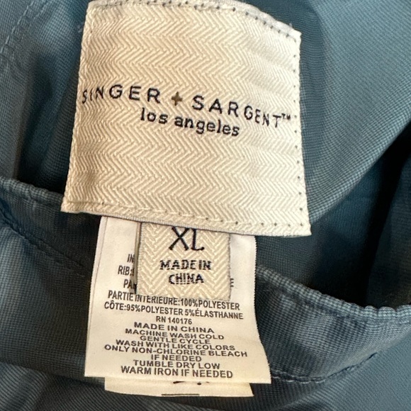 Singer + Sargent Los Angeles Men's Reversiable Bomber Jacket Full Zip Green Gray - Picture 8 of 15